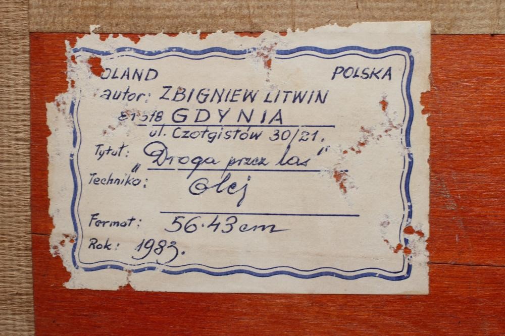 ZBIGNIEW LITWIN (Polish 1914-2001) Figures on a Wooded Path Image