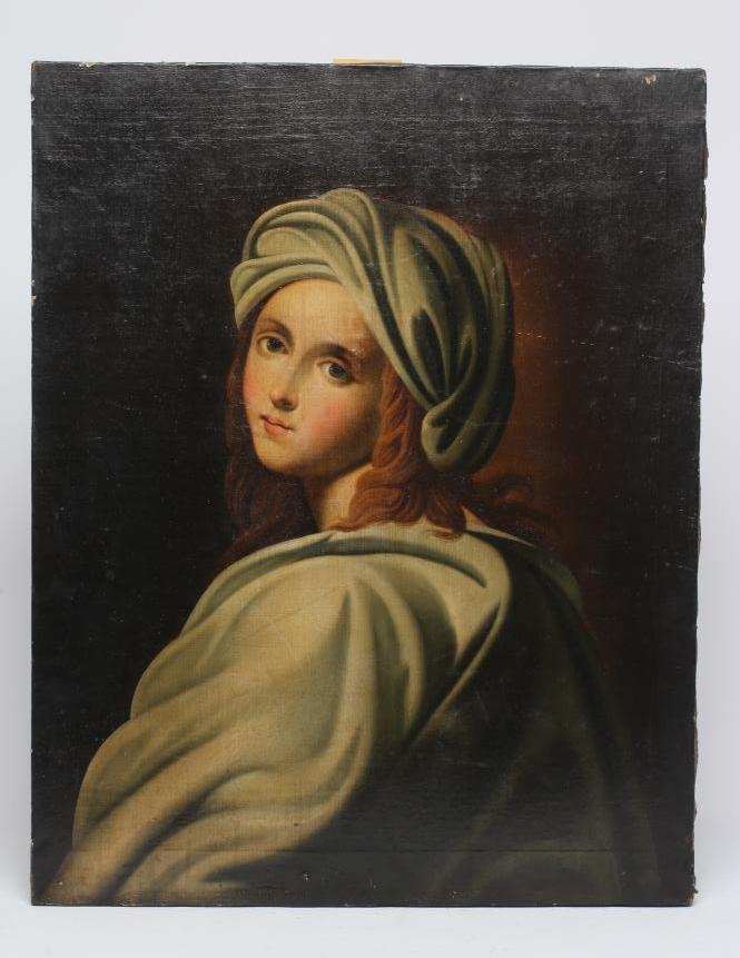 BRITISH SCHOOL (19th century) Portrait of Beatrice Cenci after Guido Reni, oil on canvas, unsigned, Image