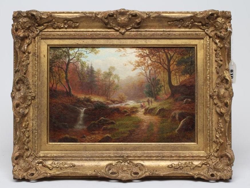 WILLIAM MELLOR (1851-1931) Thornton Ghyll, Ingleton, oil on canvas, signed, inscribed to reverse, Image