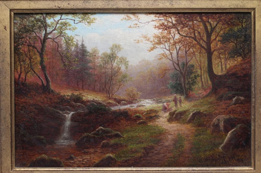 WILLIAM MELLOR (1851-1931) Thornton Ghyll, Ingleton, oil on canvas, signed, inscribed to reverse, Image