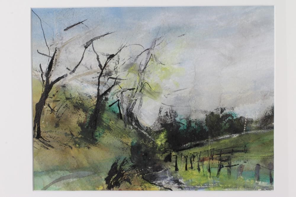 KATHERINE HOLMES (b.1962) "The River Aire near Airton" and "Summer Sky over Arkengarthdale" Image