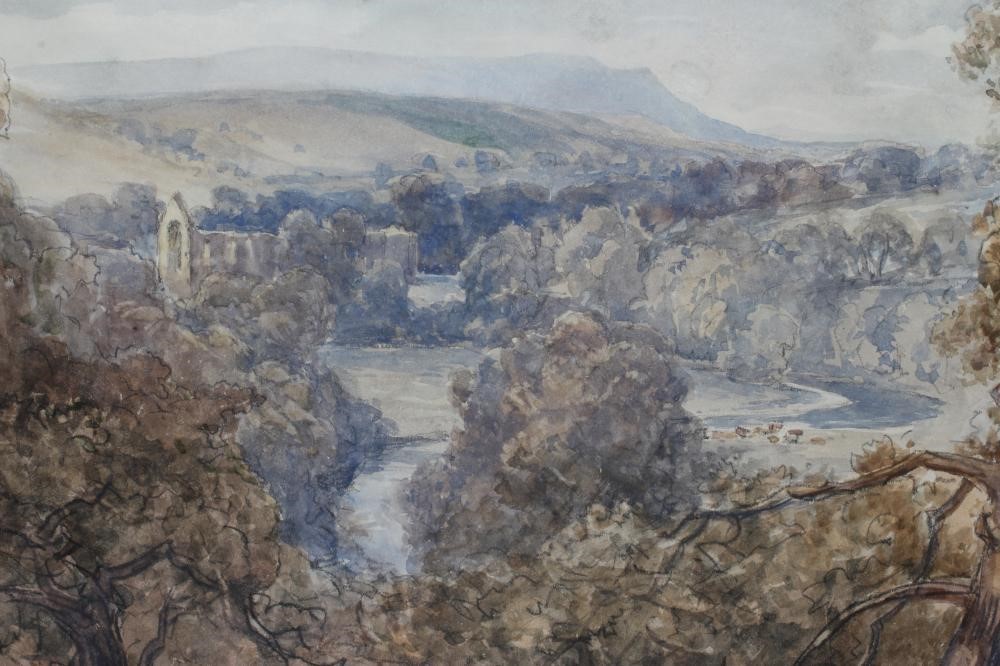 DAVID COX (1809-1885) "Bolton Abbey from the Prior's Seat" Image
