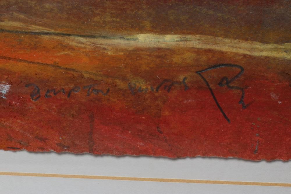 DAVID BAUMFORTH (b.1942) "Bempton Cliffs at Dusk", mixed media, signed and inscribed, 21 1/2x 34, Image