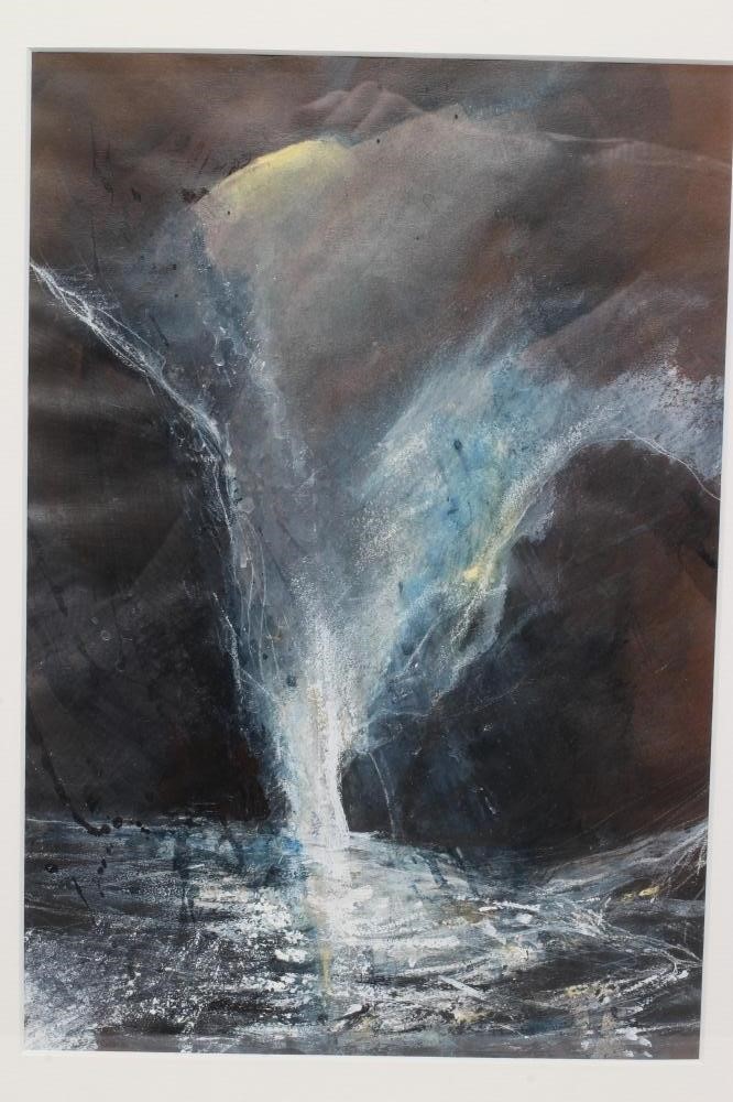 David baumforth (b.1942) "moonlight and clouds over rising tide whitby