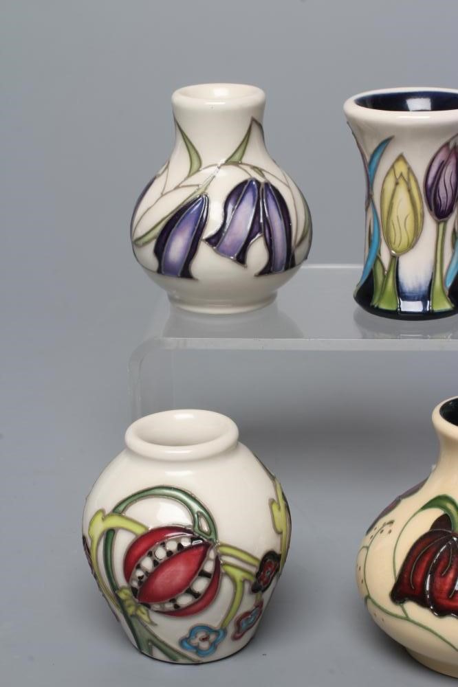 SEVEN MINIATURE MOORCROFT POTTERY VASES Image
