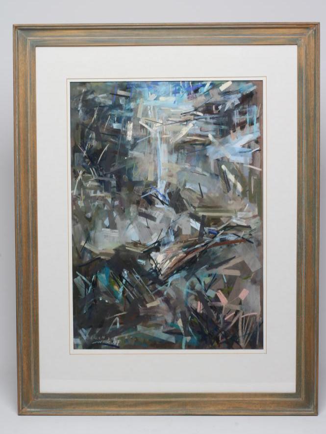 DAVID GREENWOOD (Contemporary) Hard Raw Force, pastel and conte crayon, signed and dated (19)97, Image