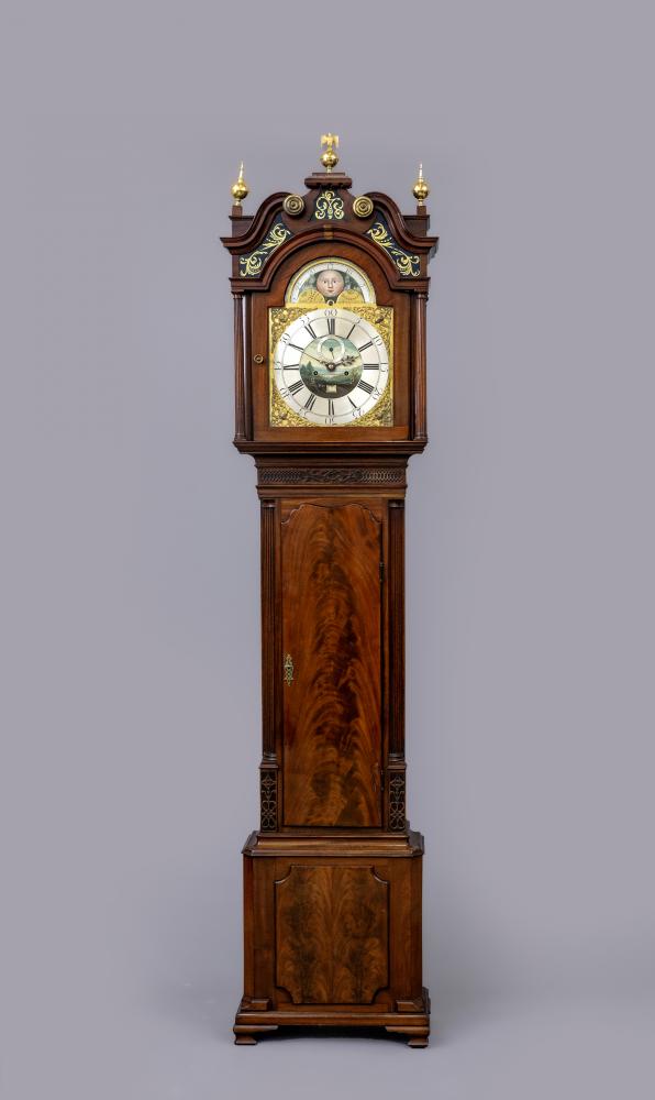 A MAHOGANY LONGCASE SIGNED RALPH CLAYTON Image