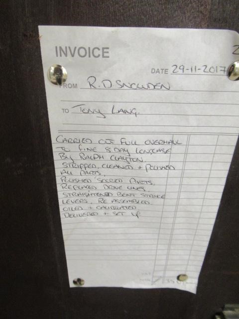 A MAHOGANY LONGCASE SIGNED RALPH CLAYTON Image