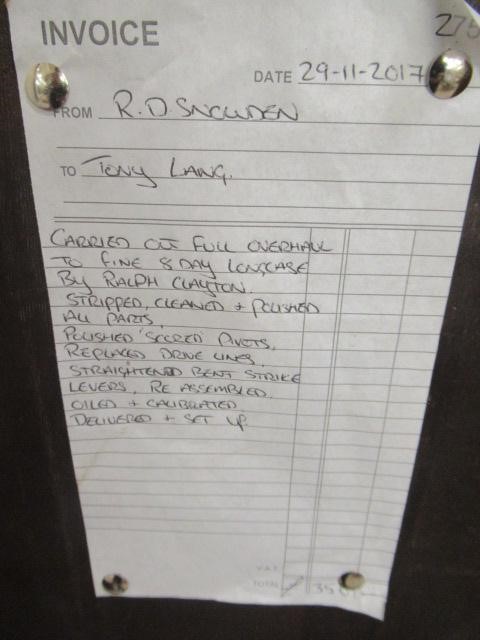 A MAHOGANY LONGCASE SIGNED RALPH CLAYTON Image