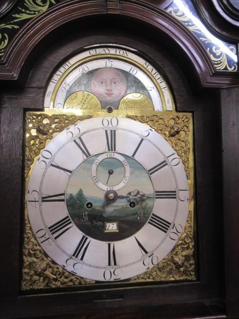 A MAHOGANY LONGCASE SIGNED RALPH CLAYTON Image