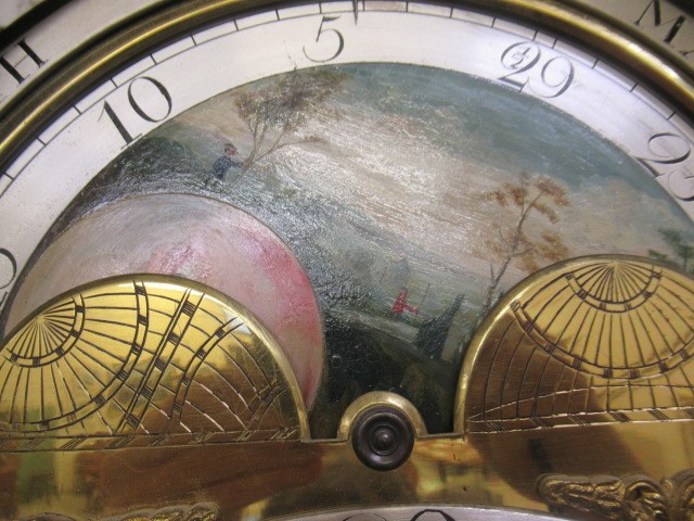 A MAHOGANY LONGCASE SIGNED RALPH CLAYTON Image