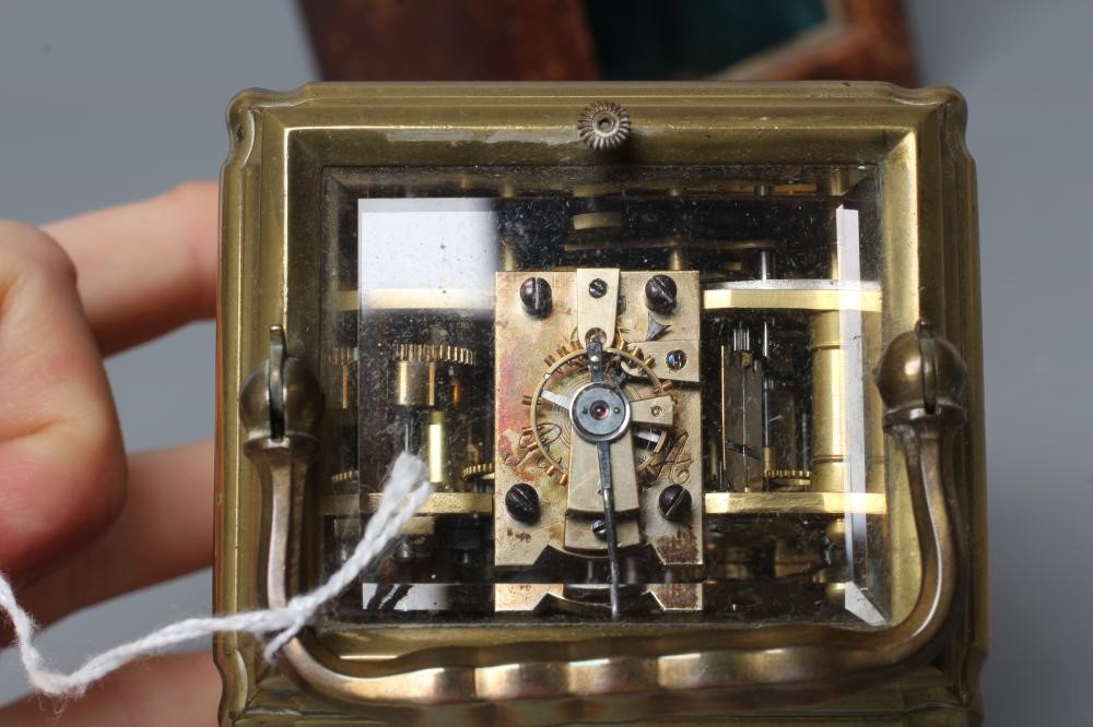 A FRENCH REPEATING CARRIAGE CLOCK Image