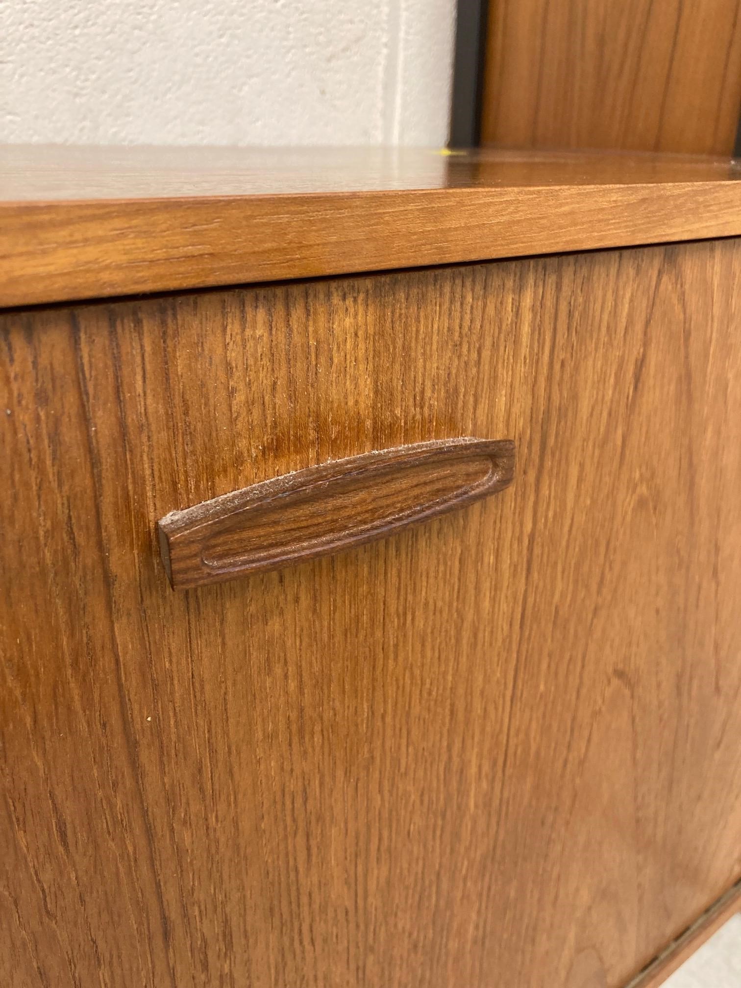 AN AVALON TEAK SECTIONAL MODULAR WALL UNIT Image