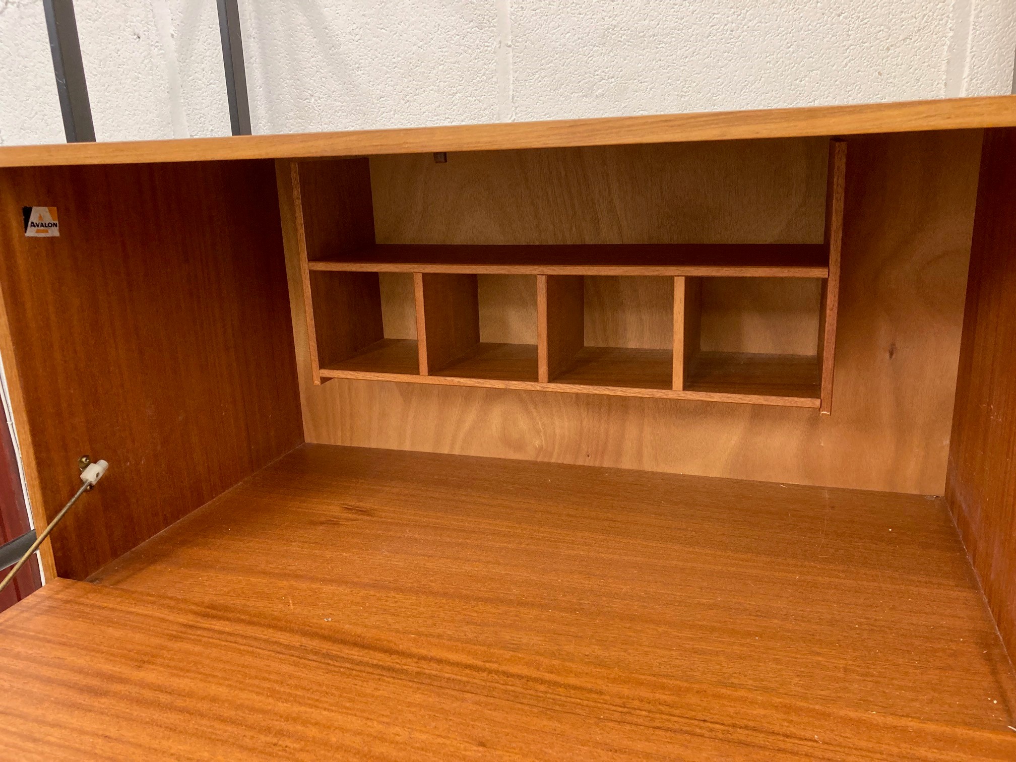 AN AVALON TEAK SECTIONAL MODULAR WALL UNIT Image