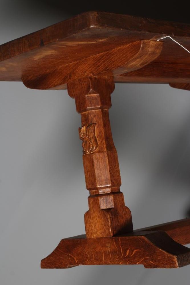 A WILFRED HUTCHINSON (HUSTWAITE) ADZED OAK COFFEE TABLE Image