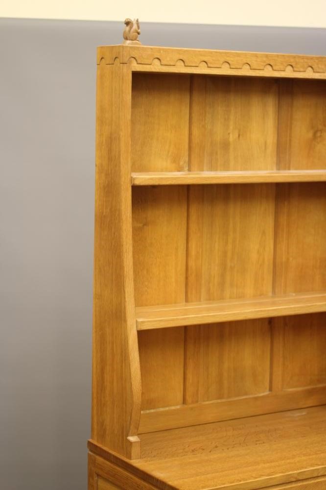 A WILFRED HUTCHINSON (HUSTWAITE) ADZED OAK SMALL DRESSER Image