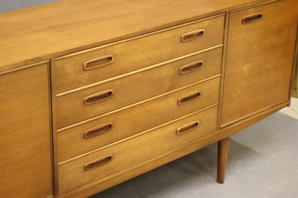 A RETRO TEAK LONG SIDEBOARD of Scandinavian design Image