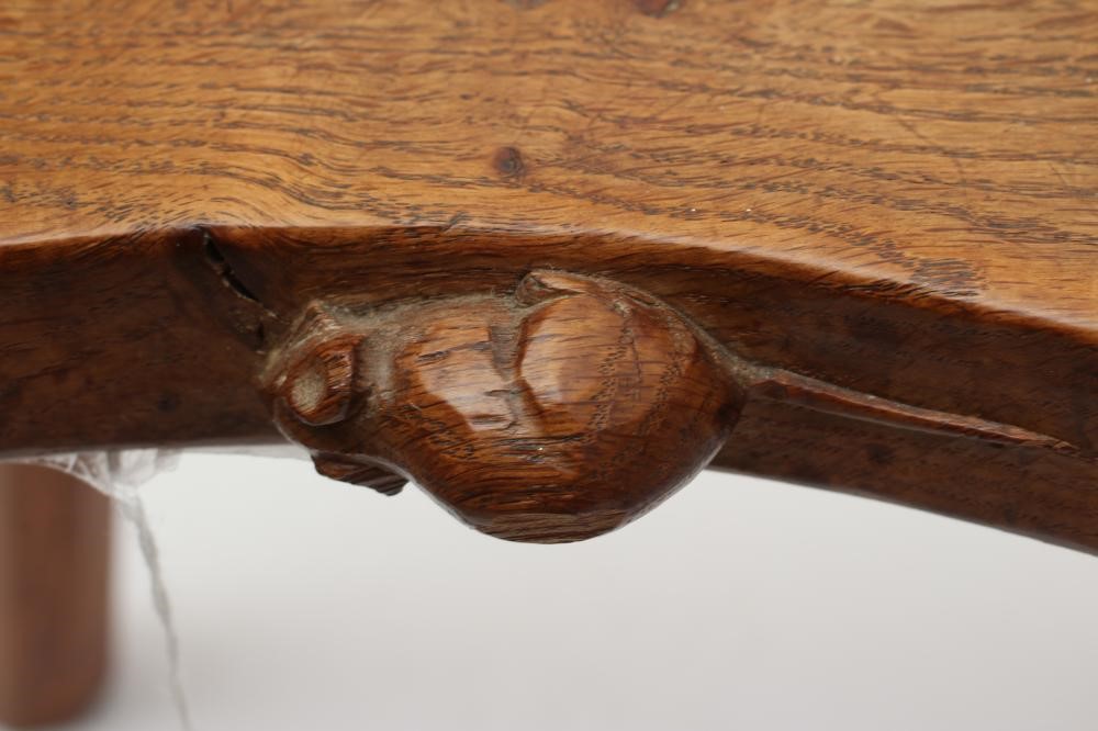 A ROBERT THOMPSON OAK STOOL Image