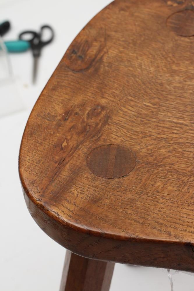 A ROBERT THOMPSON OAK STOOL Image