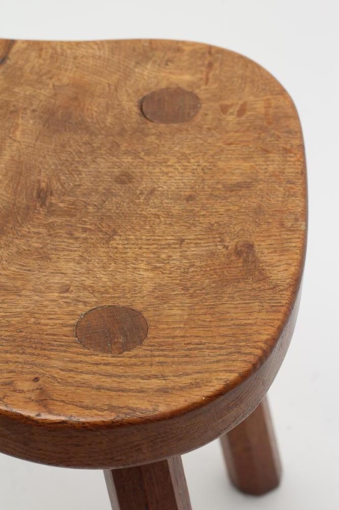 A ROBERT THOMPSON OAK STOOL Image