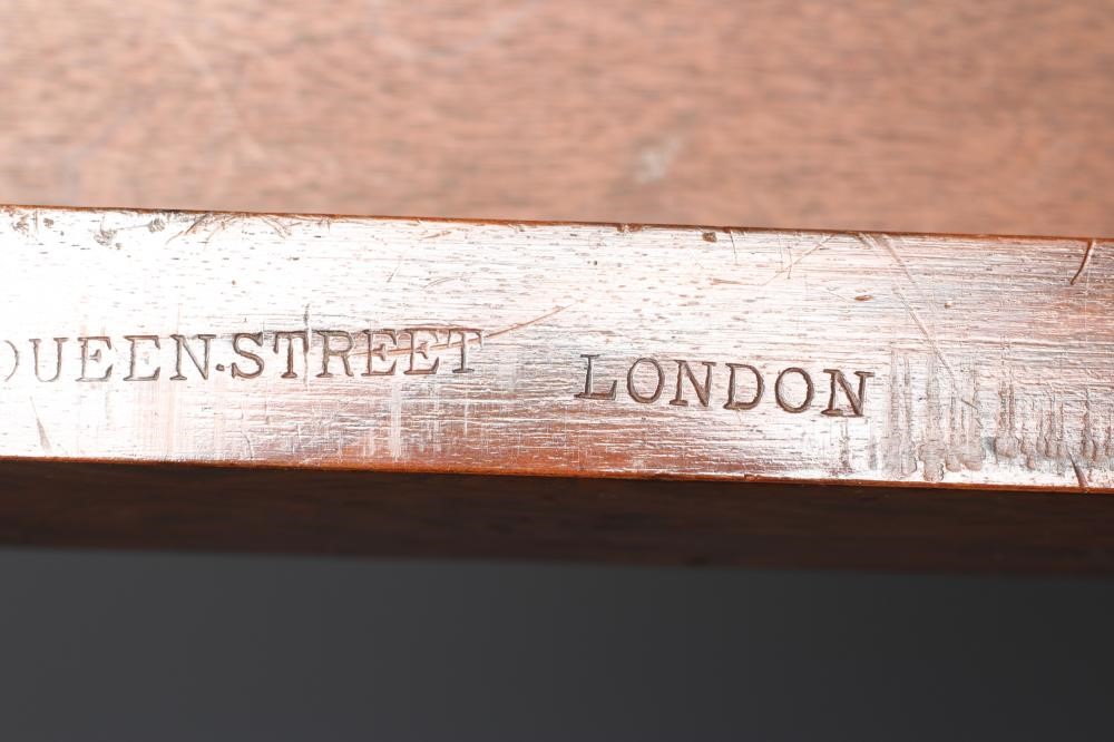 A VICTORIAN BURR WALNUT CANTERBURY of oblong form with fret work sides and two divisions on spindle Image