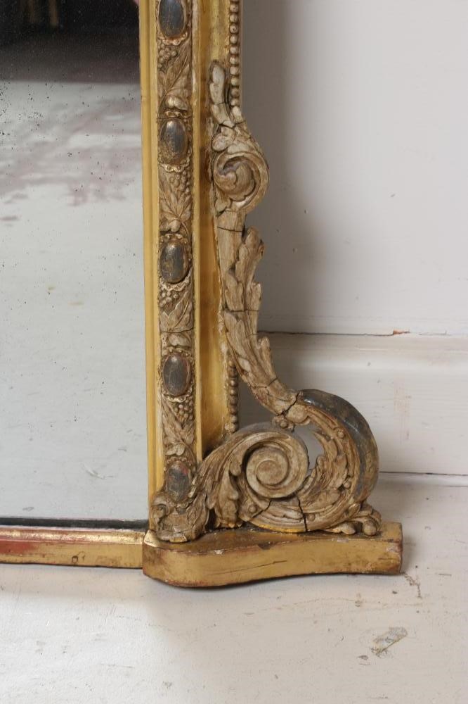 A VICTORIAN GILT GESSO OVERMANTEL MIRROR Image
