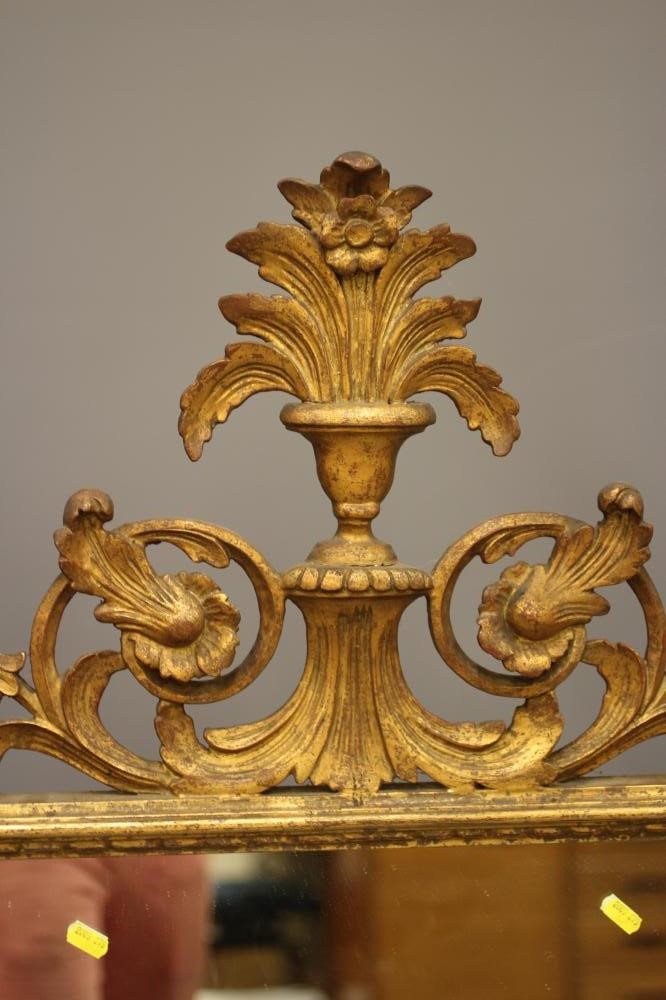 A GEORGIAN STYLE CARVED GILTWOOD PIER GLASS Image