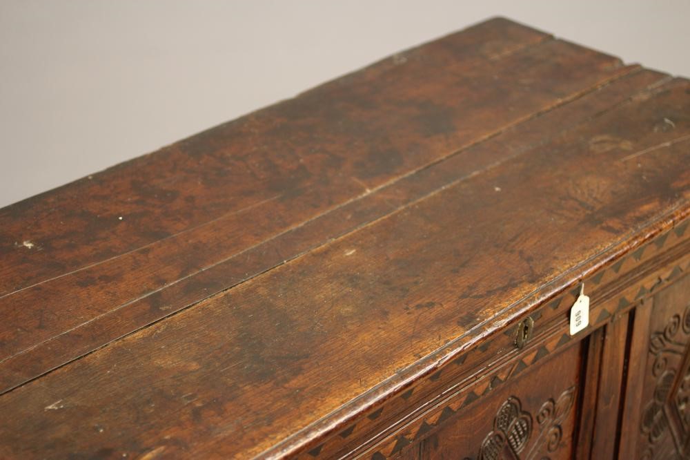 A YORKSHIRE JOINED OAK PANELLED CHEST Image