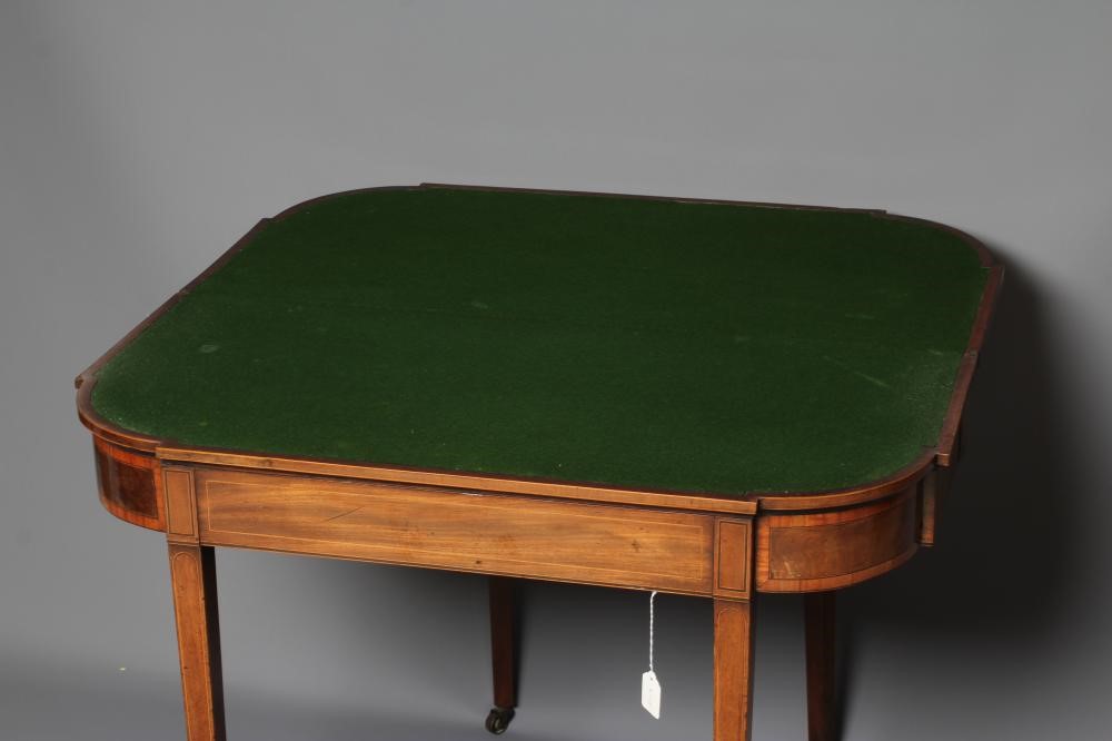 A GEORGIAN MAHOGANY FOLDING CARD TABLE Image