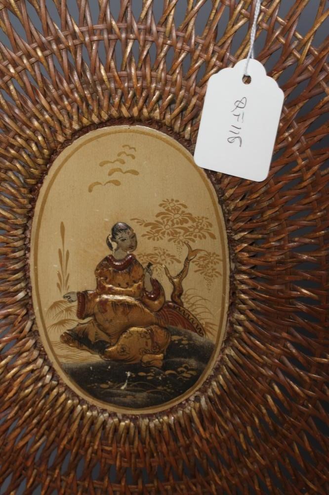 A CANED CHINOISERIE BERGERE Image