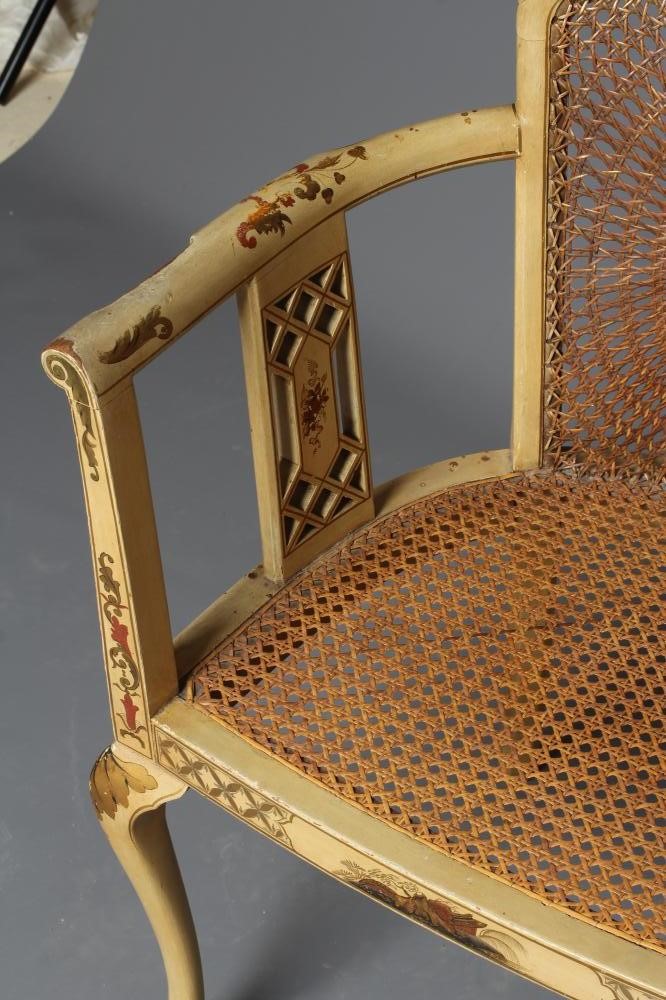 A CANED CHINOISERIE BERGERE Image
