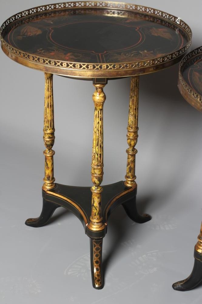 A PAIR OF CHINOISERIE OCCASIONAL TABLES Image