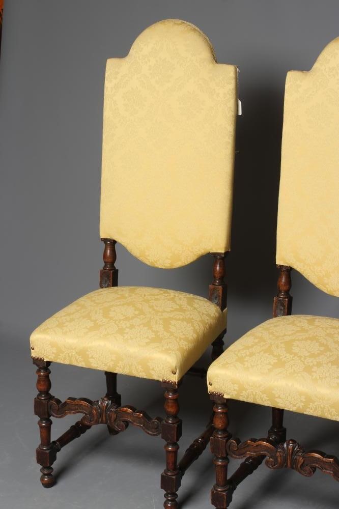 A PAIR OF OAK 17TH CENTURY STYLE BACKSTOOLS Image