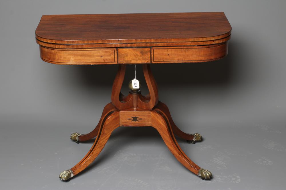 REGENCY MAHOGANY FOLDING CARD TABLE Image