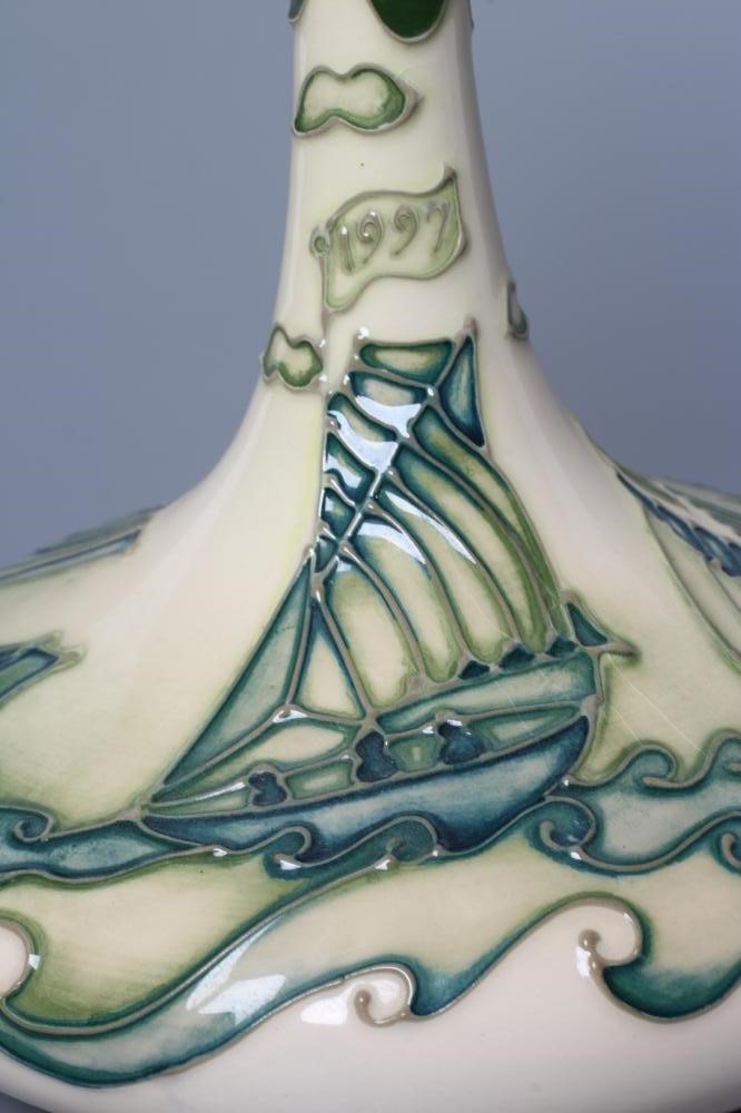 A MOORCROFT POTTERY YACHT VASE Image