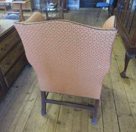 A GEORGIAN MAHOGANY WING ARMCHAIR Image