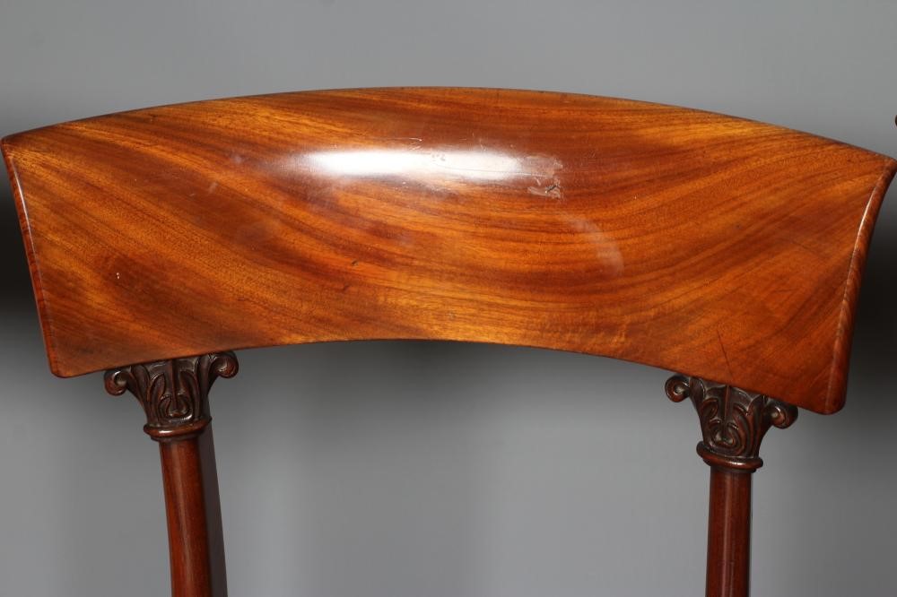 A SET OF EIGHT VICTORIAN MAHOGANY DINING CHAIRS of Grecian design Image
