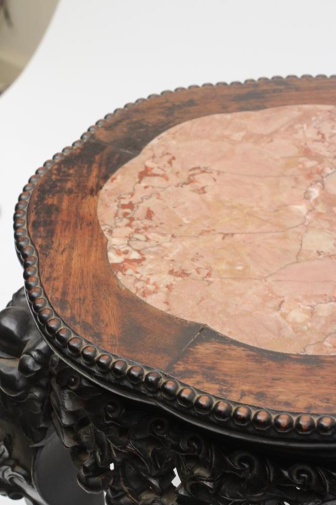 A CHINESE HARDWOOD JARDINIERE STAND Image