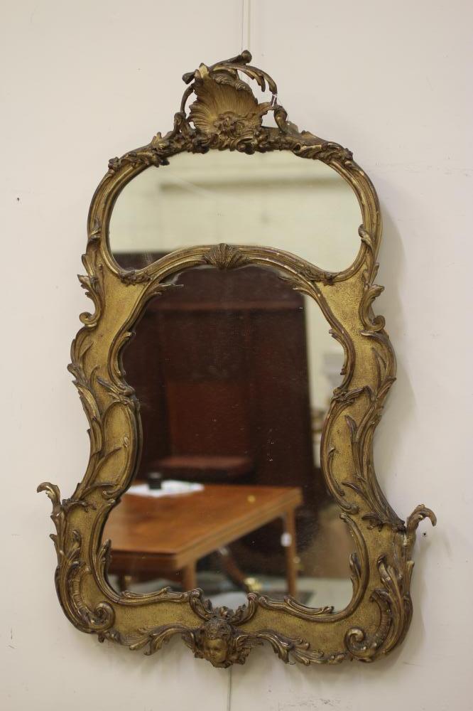 A GILT GESSO ROCOCO REVIVAL PIER GLASS Image