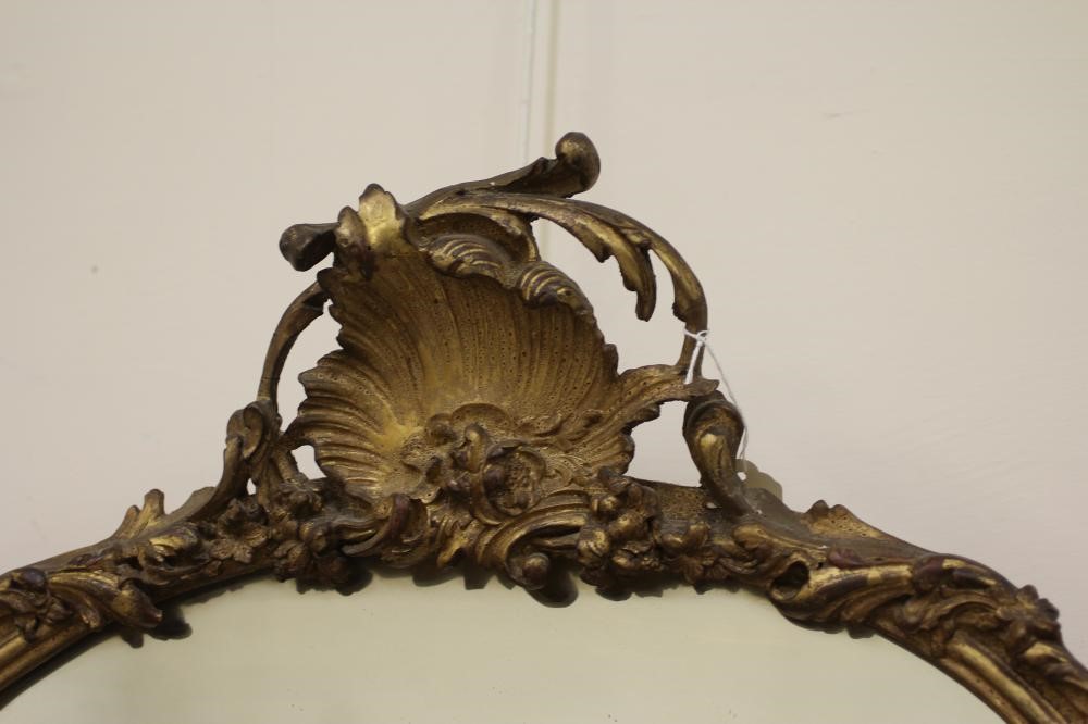 A GILT GESSO ROCOCO REVIVAL PIER GLASS Image