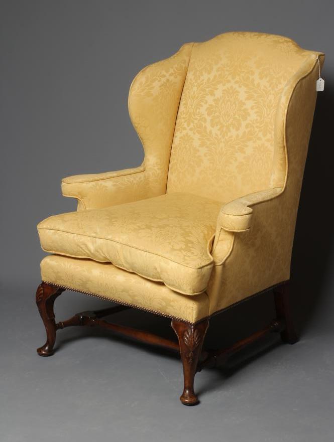 A WING ARMCHAIR of Georgian design Image