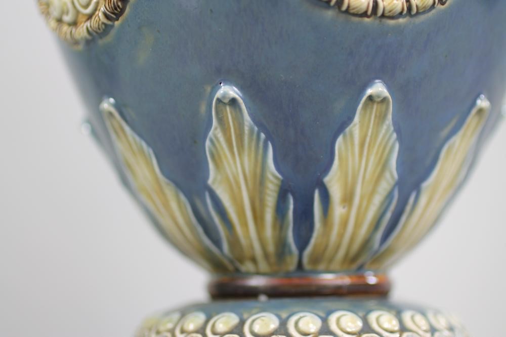 A LATE VICTORIAN DOULTON STONEWARE OIL LAMP BASE Image