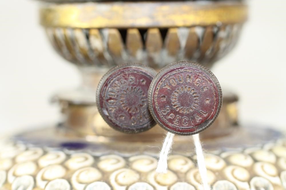 A LATE VICTORIAN DOULTON STONEWARE OIL LAMP BASE Image