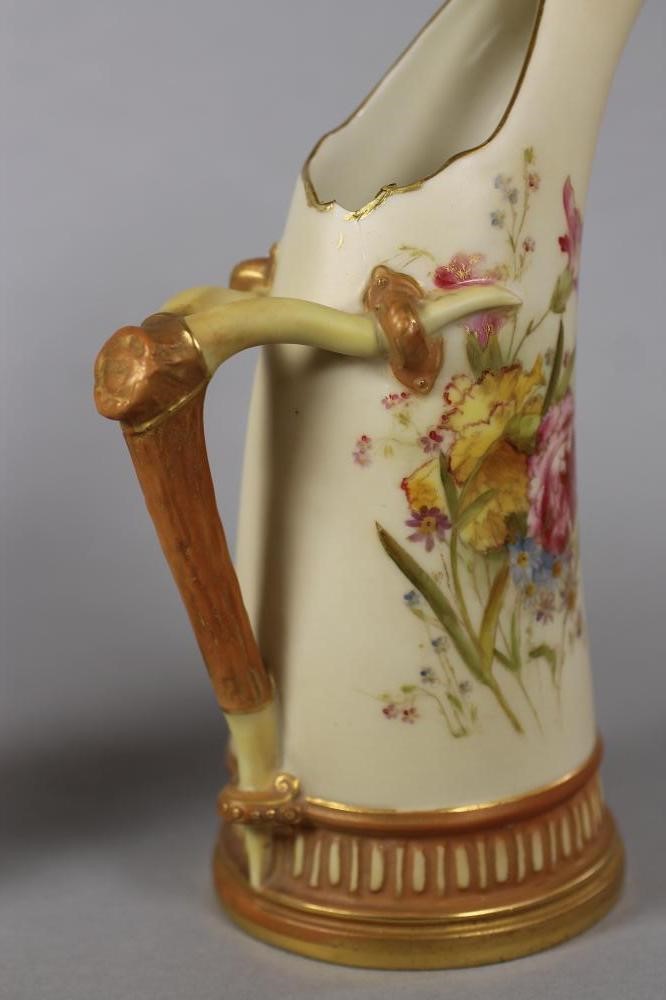 TWO GRADUATED ROYAL WORCESTER CHINA "TUSK" JUGS Image