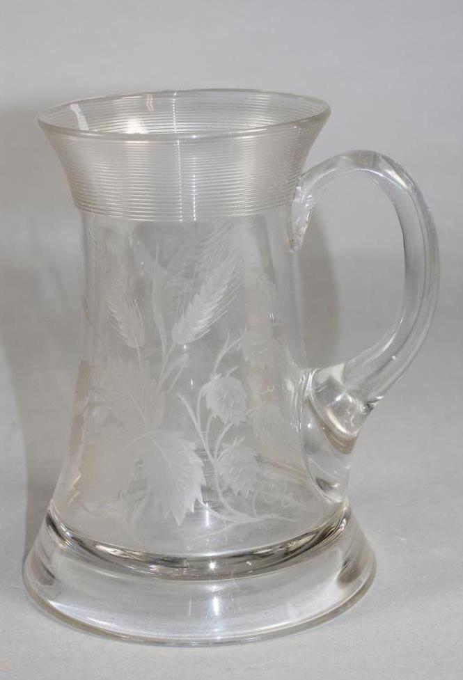 A GEORGIAN GLASS ALE MUG Image
