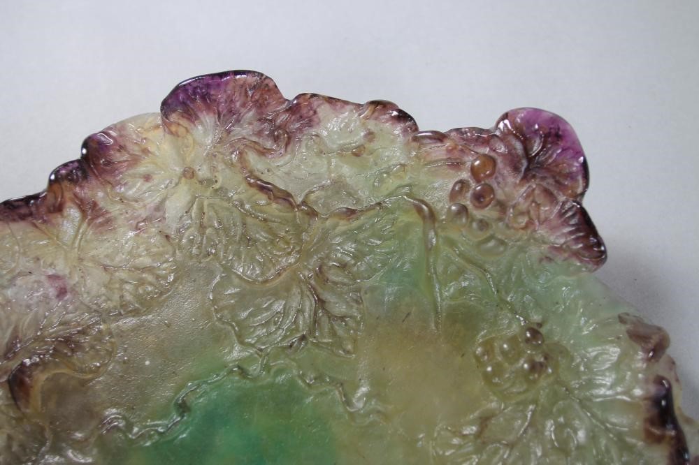 A DAUM PATE-DE-VERRE DISH Image