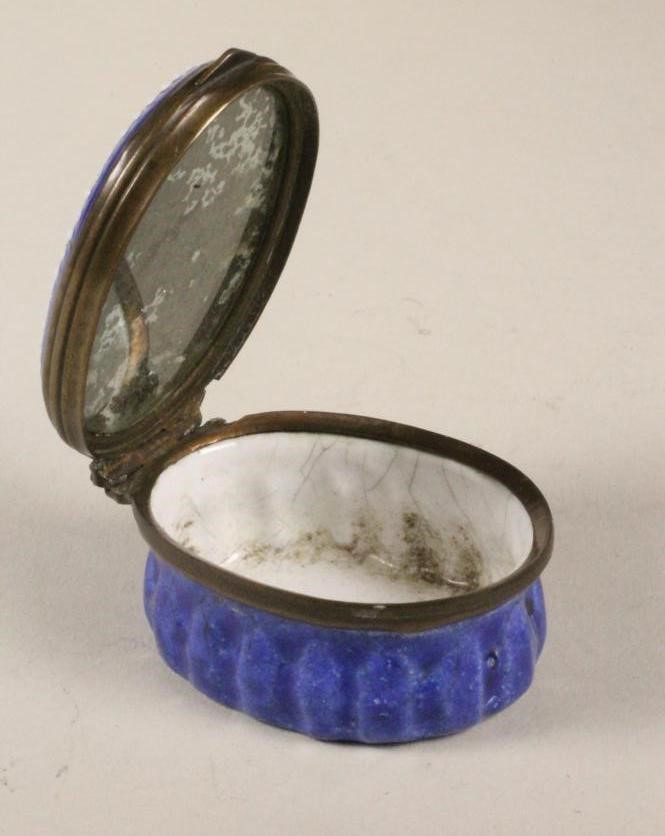 AN ENGLISH ENAMEL ON COPPER PATCH BOX Image