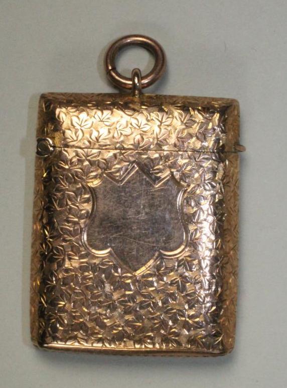 A LATE VICTORIAN 9CT GOLD VESTA Image
