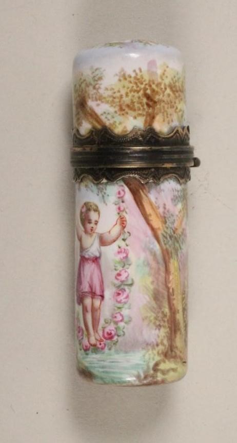 A LIMOGES ENAMEL SCENT PHIAL Image
