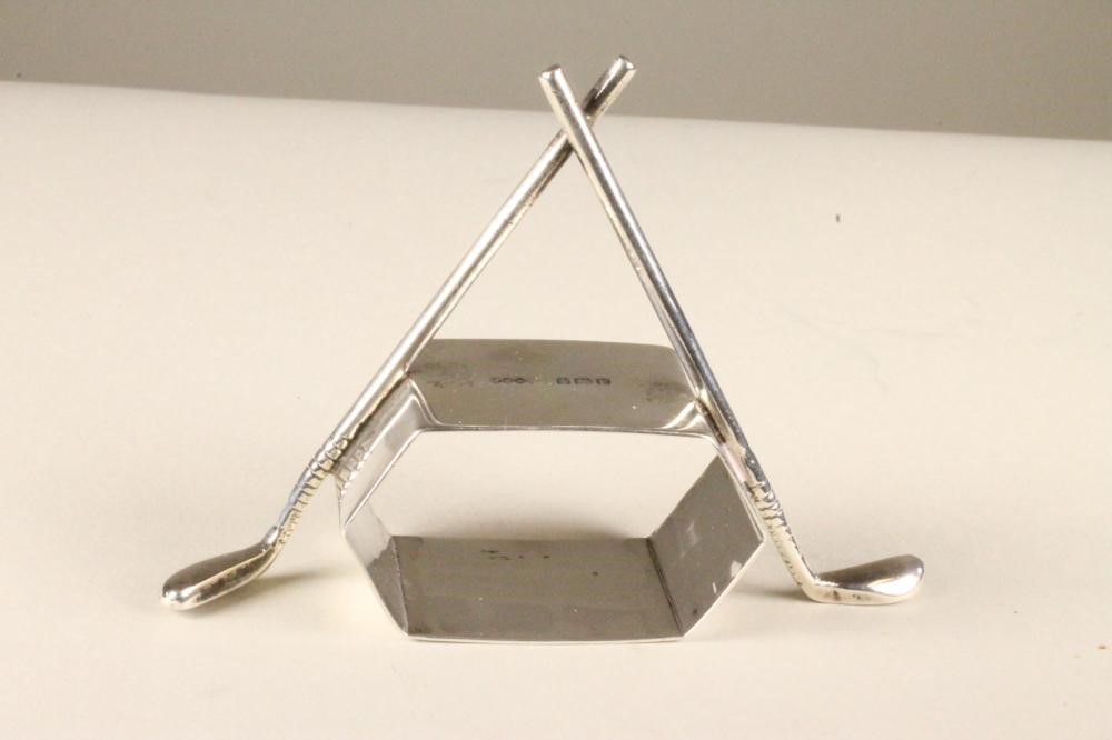 AN ART DECO NOVELTY SILVER NAPKIN RING Image